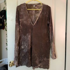 Sinew Moon LS Saturday’s Child Sundress in Scorched Earth, XS/S